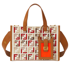 Classic F Monogram Tote with Orange Charm(SQF026RW)