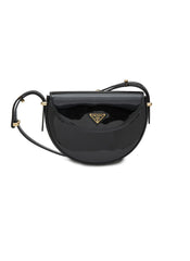 PRADA Crescent Shoulder Bag – Black Patent Leather (WWCA099A)