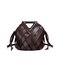BOTTEGA Woven Leather Handbag – Triangle Handle (ZLBA009VU)