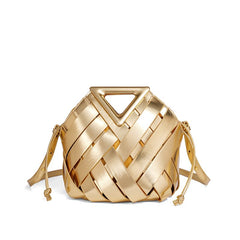 BOTTEGA Woven Leather Handbag – Triangle Handle (ZLBA009VU)