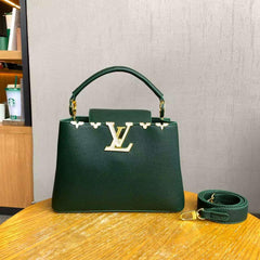 Elegant Leather Top Handle Bag (TYF0026G)