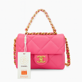 Chanel Mini Flap Bag – Quilted Elegance with Gold Chain (QVBA009EQE)