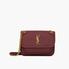 Elegant Flap Bag with Gold Chain Detail (SFBA031L)