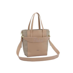 Chloé Two-Tone Canvas and Leather Tote Bag (KLBA009L)
