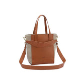 Chloé Two-Tone Canvas and Leather Tote Bag (KLBA009L)