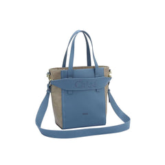 Chloé Two-Tone Canvas and Leather Tote Bag (KLBA009L)