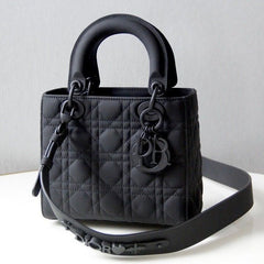 'Limited' Dior Lady Dior Quilted Monochromatic Handbag (HHCA049VB)