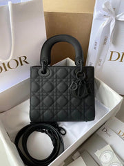 'Limited' Dior Lady Dior Quilted Monochromatic Handbag (HHCA049VB)
