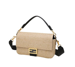 Fendi Textured FF Buckle Shoulder Bag (XZBA009H)