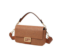 Fendi Textured FF Buckle Shoulder Bag (XZBA009H)