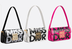 Miss Dior Shoulder Bag with Gold-Tone Plaque (WSCA099DL)