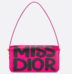 Miss Dior Shoulder Bag with Gold-Tone Plaque (WSCA099DL)