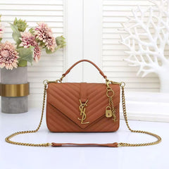 Saint Laurent Chevron Flap Bag (REBE015LB)