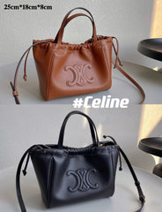 Luxury Drawstring Tote Bag with Celine Triomphe Motif (JHBA009XI)