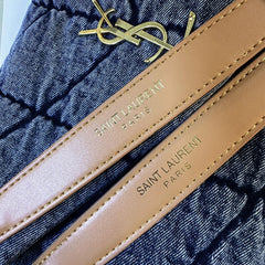 Saint Laurent Quilted Denim Bag (GXBA009KK)