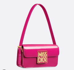 Miss Dior Shoulder Bag with Gold-Tone Plaque (EQCA099FG)