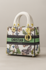 Floral White Dior Tote Bag with Gold Hardware (WQCA050T)