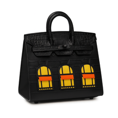 Architectural-Design Croc & Leather Luxury Handbag (FDBE051HT)