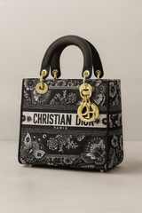 Floral White Dior Tote Bag with Gold Hardware (WQCA050T)