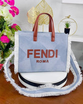 Fendi Roma Tote Bag – Light Blue (WYBA009ZA)