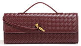 Elegant Braided Leather Clutch with Gold Twist Lock (NBF026)