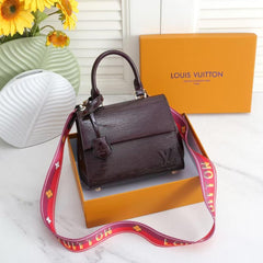 Pebbled Leather Top-Handle Satchel with Detachable Crossbody Strap