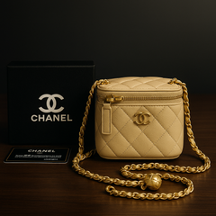 Chanel Mini Vanity Bag – Classic  Quilted Leather with Gold Hardware (OWBA009Y)
