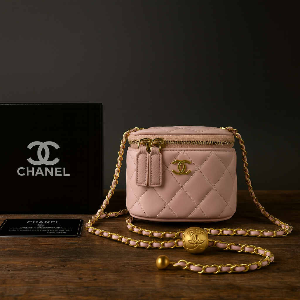 Chanel Mini Vanity Bag – Classic  Quilted Leather with Gold Hardware (OWBA009Y)