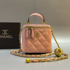 Chanel Mini Vanity Bag – Glossy  Patent Leather with Gold Hardware (XRBA009)