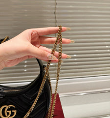 "Gucci GG Marmont Half-Moon Mini Hobo Bag (GGBA009G)