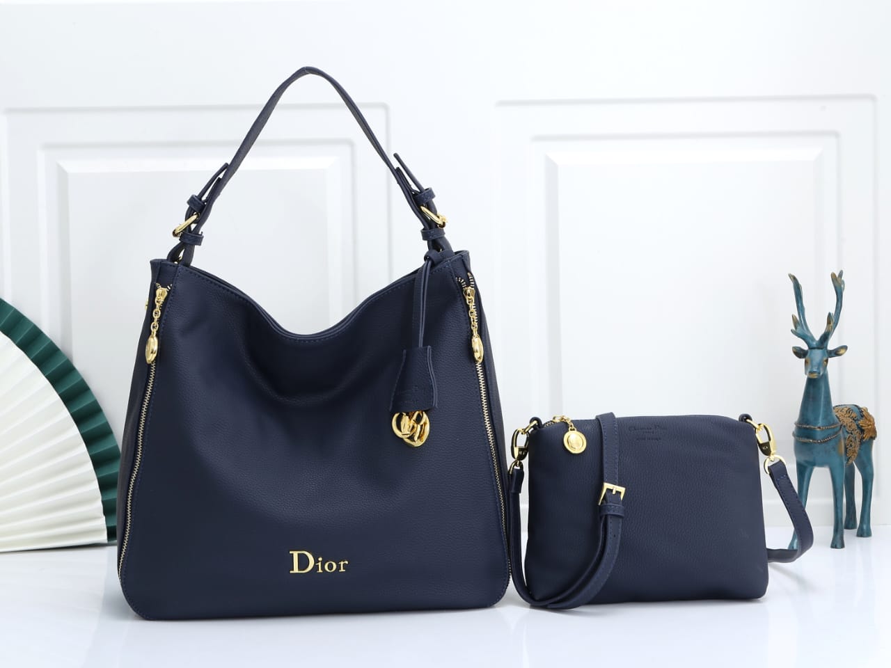Dior 2-Piece Leather Bag Set – Shoulder & Crossbody (RRF0026k)