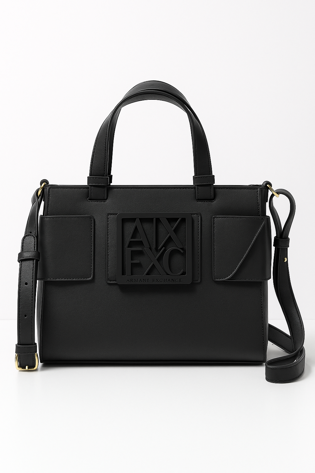 Armani Exchange Black Structured Logo Handbag (WRBA009A)
