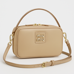 Miu Miu White Leather Crossbody – Elegant & Minimal (QTBA009AO)