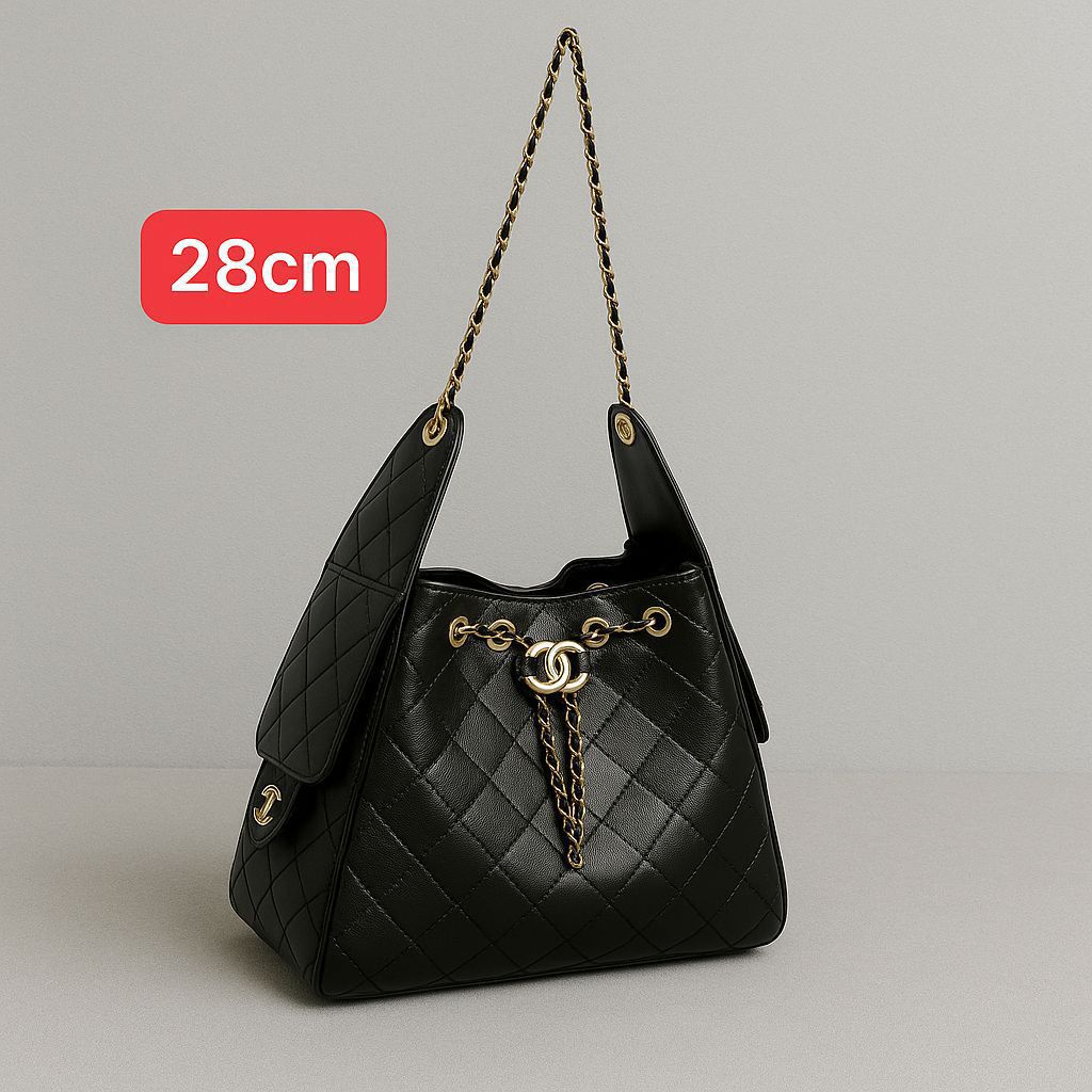 Elegant Quilted Chain Shoulder Bag – 28cm (SWCA050CH)