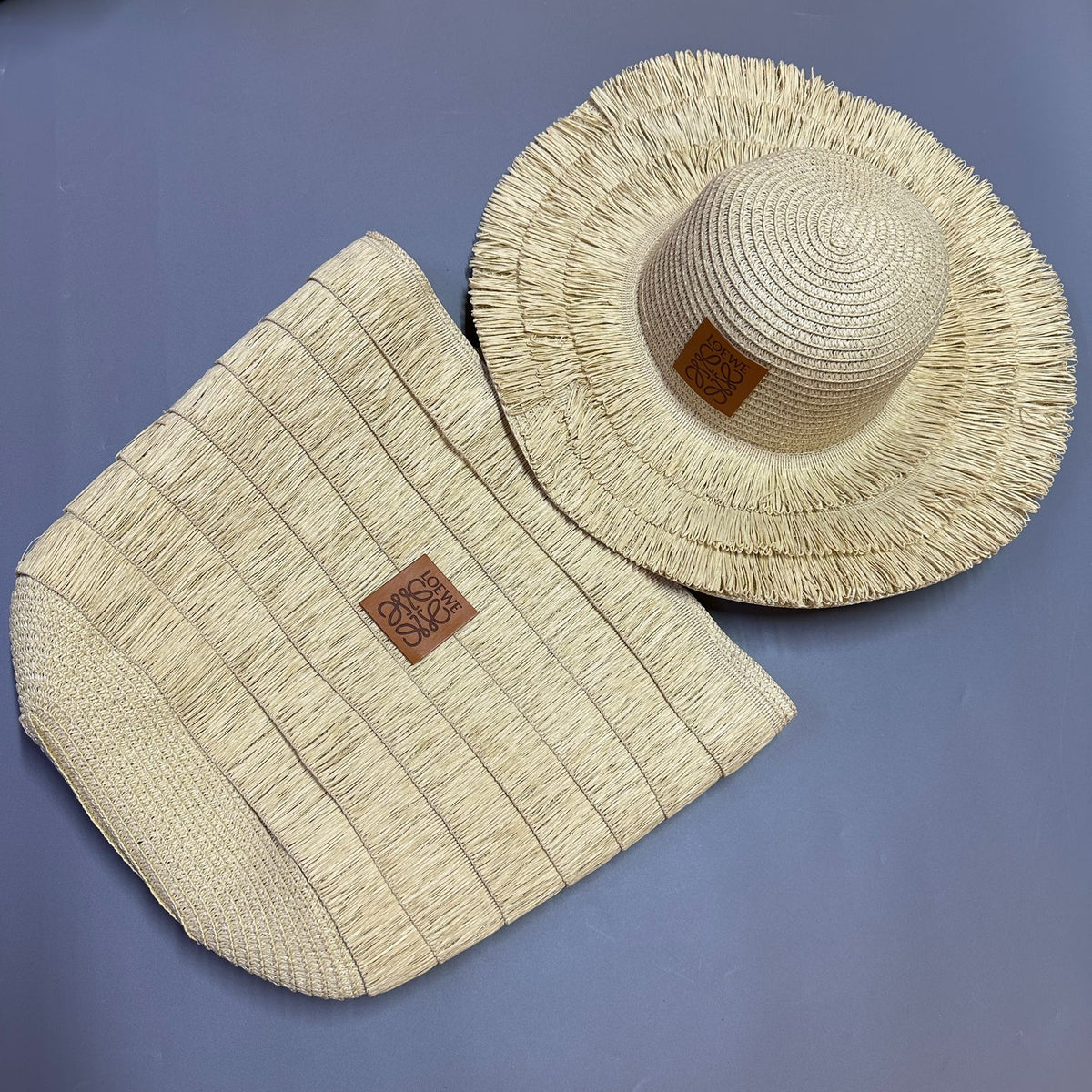 Fringe Straw Set – Tote Bag & Wide-Brim Hat (SDBA009Z)