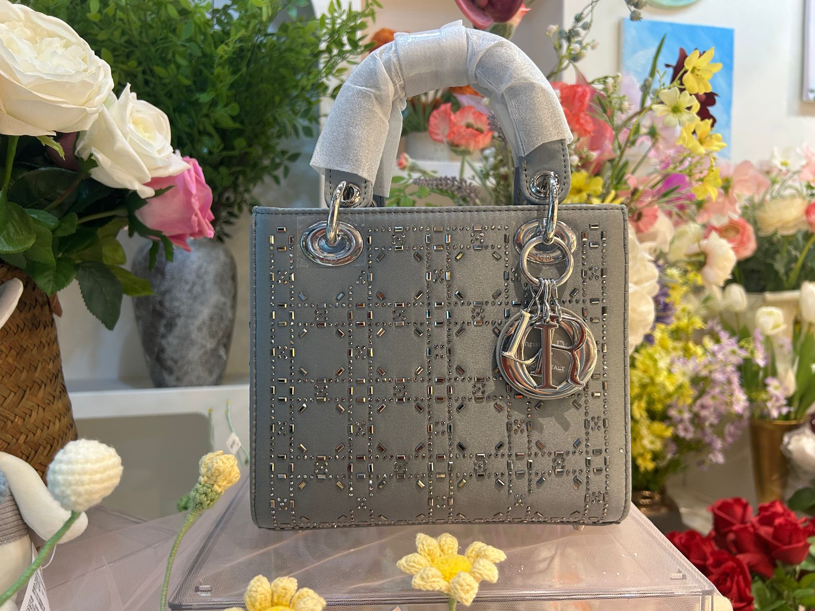 Elegant  Mini Bag with Crystal Embellishments (ERCA050V)
