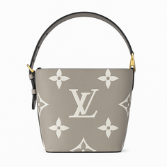 Taupe Monogram Shoulder Bucket Bag (EWDA143V)