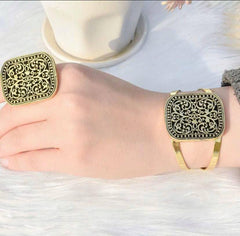 Gold Filigree Ring & Bracelet Set