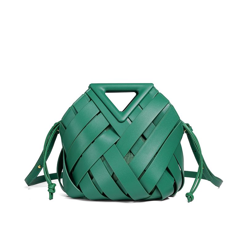 BOTTEGA Woven Leather Handbag – Triangle Handle (ZLBA009VU)