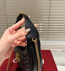 "Gucci GG Marmont Half-Moon Mini Hobo Bag (GGBA009G)