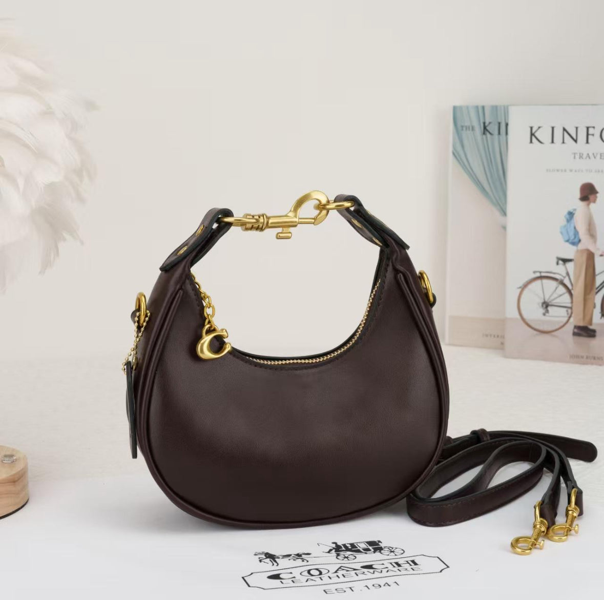 Coach Half-Moon Leather Bag (RWCA062XM)