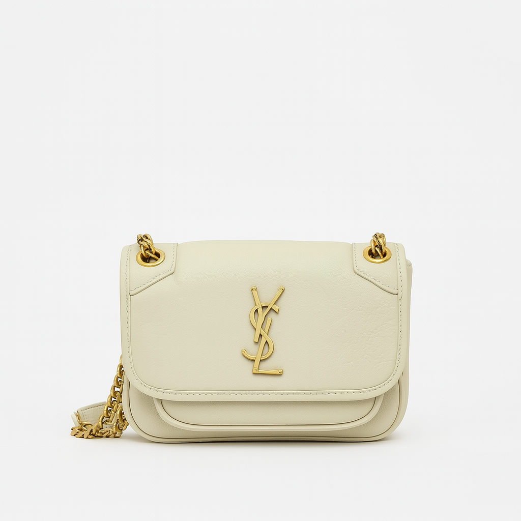 Elegant  Flap Bag with Gold Chain Detail (SFBA031L)