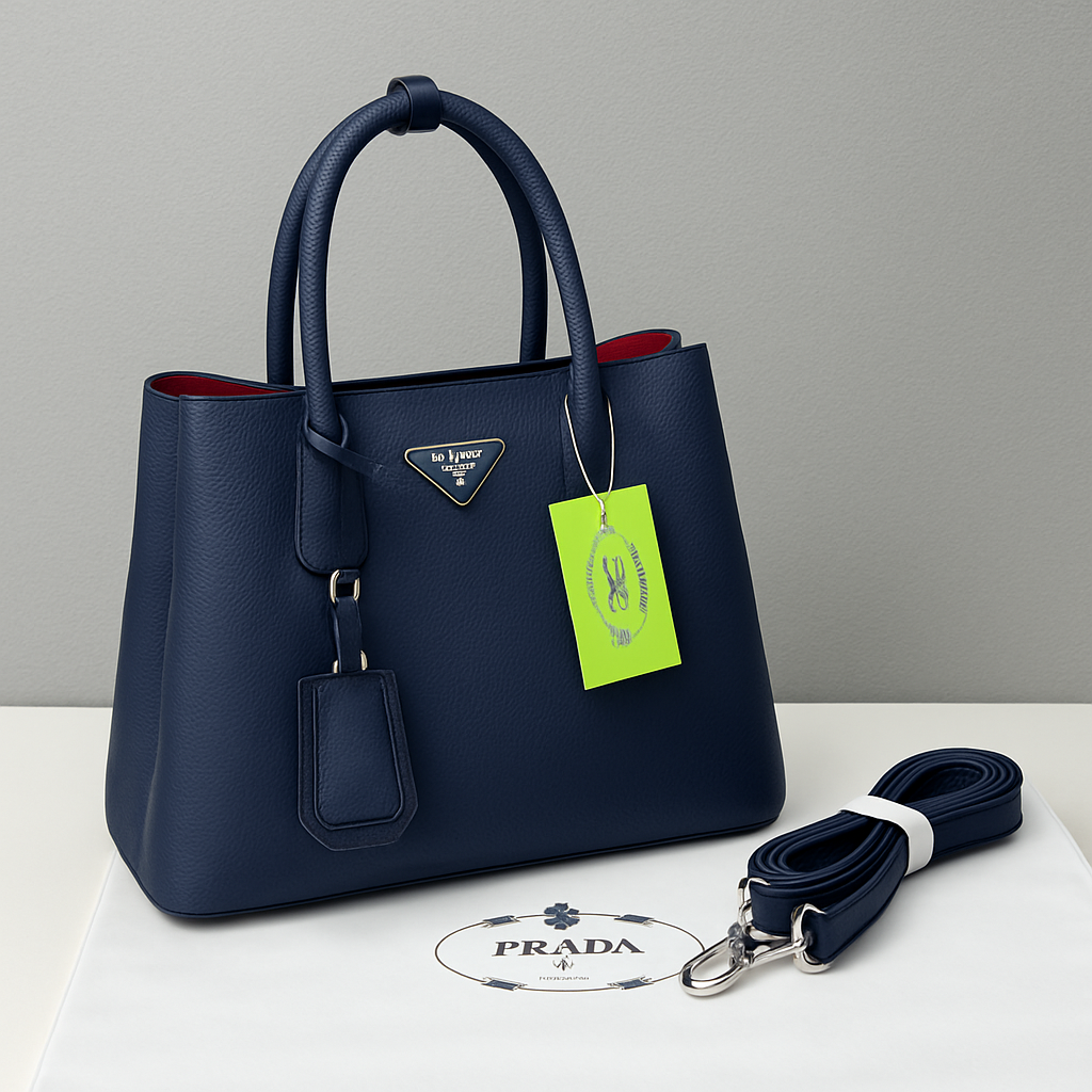 Prada  Pebbled Leather Tote Bag with Strap (SAF0026)