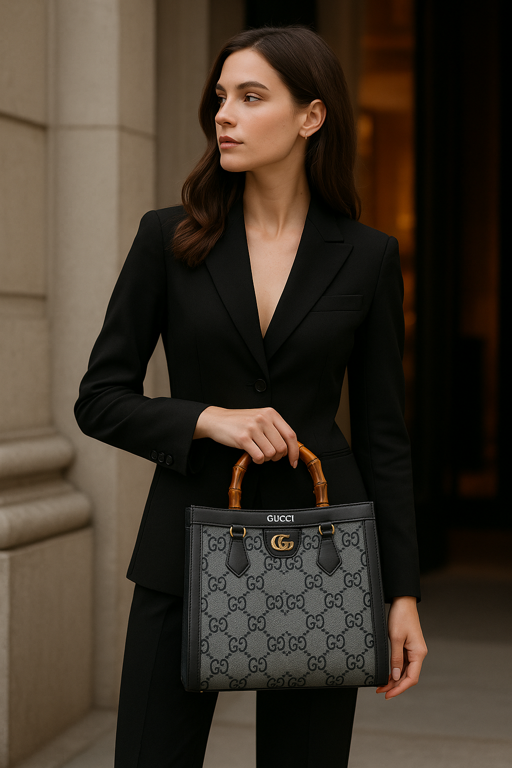 Gucci GG Monogram Bamboo Handle Bag (XXBA009V)