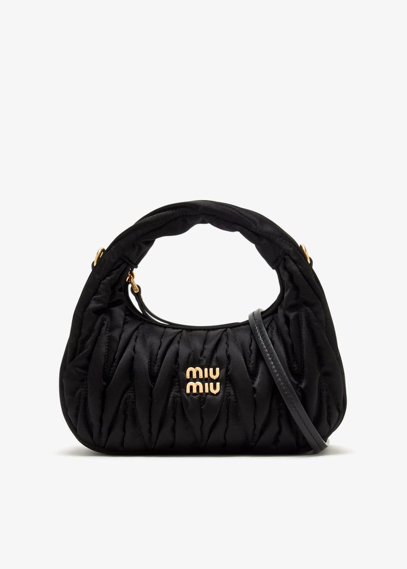 Miu Miu Wander quilted Mini Hobo Bag