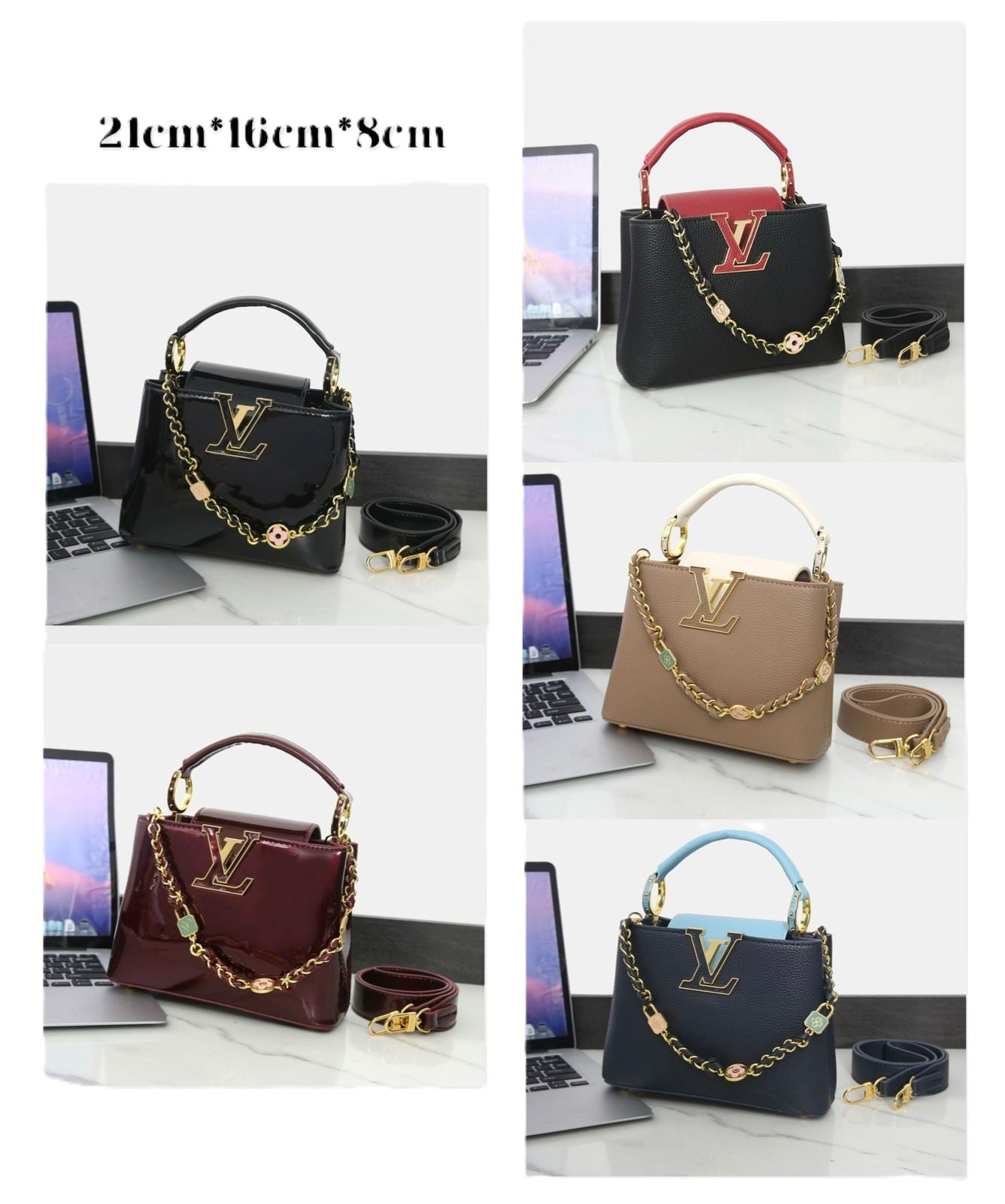 Elegant Textured Leather Handbag (CBAF009)