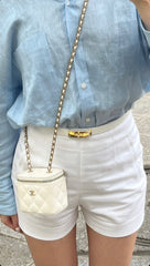 Chanel White/Cream Vanity with Chain