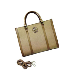 Tory Burch Canvas and Leather Tote Bag (NMBA009)