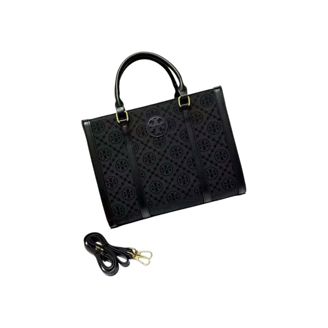 Tory Burch Canvas and Leather Tote Bag (NMBA009)