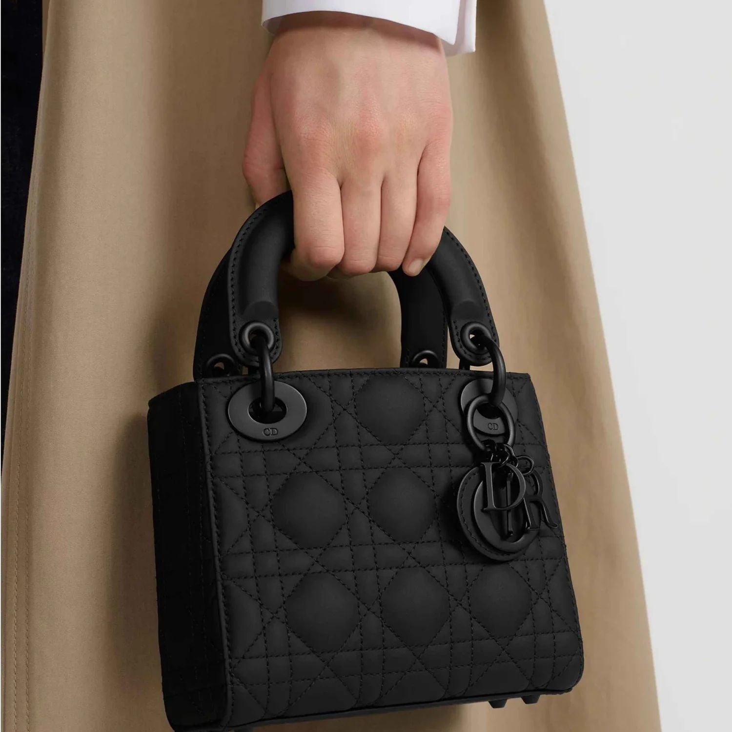 'Limited' Dior Lady Dior Quilted Monochromatic Handbag (HHCA049VB)